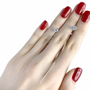 Серебряные серьги с фианитами