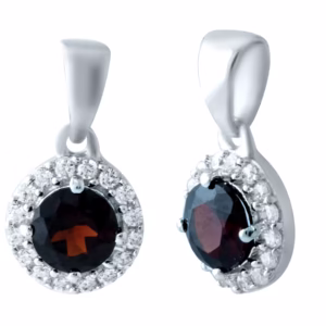 Серебряная подвеска с гранатом 0.845ct