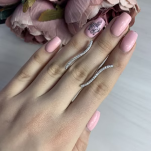 Серебряные серьги с фианитами