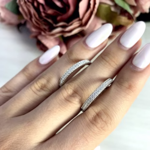Серебряные серьги с фианитами