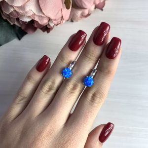 Серебряные серьги с опалом 1.707ct