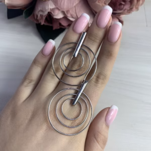 Серебряные серьги без камней