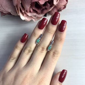 Серебряные серьги с изумрудом 0.746ct