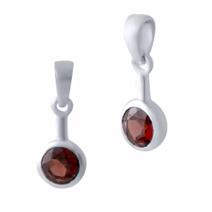 Серебряная подвеска с гранатом 1.042ct