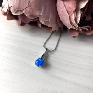 Серебряная подвеска с опалом