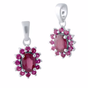 Серебряная подвеска с рубином 1.594ct