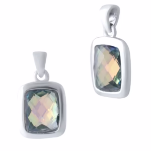 Серебряная подвеска с мистик топазом 5.063ct