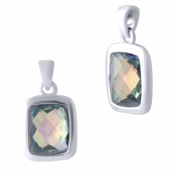 Серебряная подвеска с мистик топазом 5.063ct