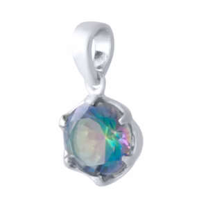 Серебряная подвеска с мистик топазом 2.13ct
