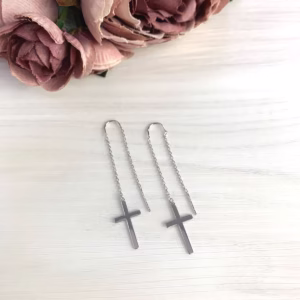 Серебряные серьги без камней
