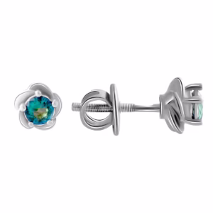 Серебряные серьги с мистик топазом 0.88ct