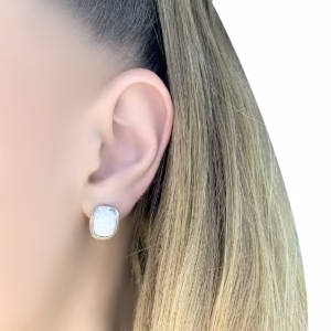 Серебряные серьги с опалом 2.358ct