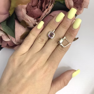 Серебряные серьги с аметрином nano 3.4ct