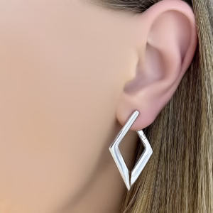 Серебряные серьги без камней