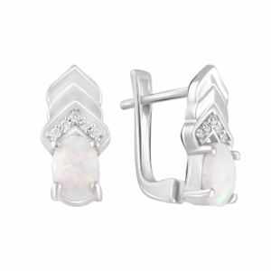Серебряные серьги с опалом 0.588ct