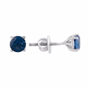 Серебряные серьги с танзанитом nano 0.834ct