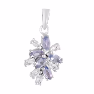 Серебряная подвеска с танзанитом 7.3ct