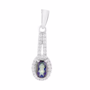 Серебряная подвеска с мистик топазом 1.33ct