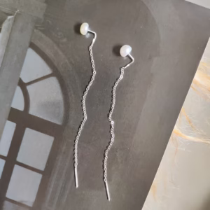 Серебряные серьги с жемчугом 2ct