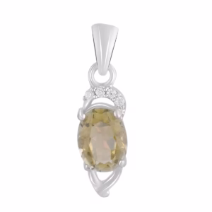 Серебряная подвеска с цитрином nano 1.15ct