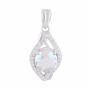 Серебряная подвеска с мистик топазом 2.05ct
