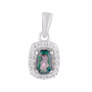 Серебряная подвеска с мистик топазом 0.98ct