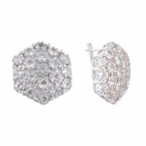 Серебряные серьги с топазом 12.046ct