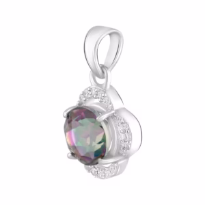 Серебряная подвеска с мистик топазом 2.18ct