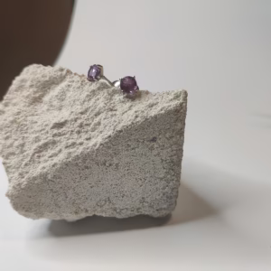 Серебряные серьги с аметистом 1.54ct