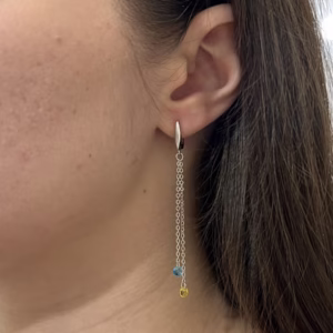 Серебряные серьги с фианитами