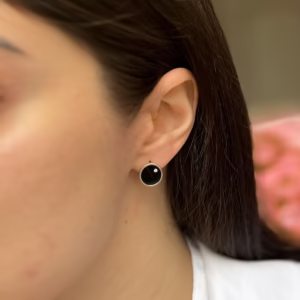 Серебряные серьги с емаллю