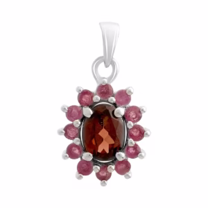 Серебряная подвеска с рубином 1.594ct