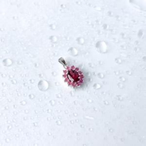 Серебряная подвеска с рубином 1.594ct