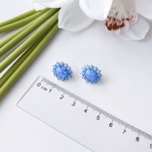 Серебряные серьги с опалом 2.933ct
