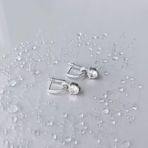 Серебряные серьги с фианитами