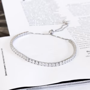 Серебряный браслет с фианитами