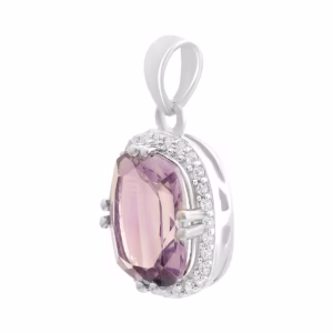 Серебряная подвеска с аметистом 4.512ct