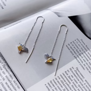 Серебряные серьги с фианитами