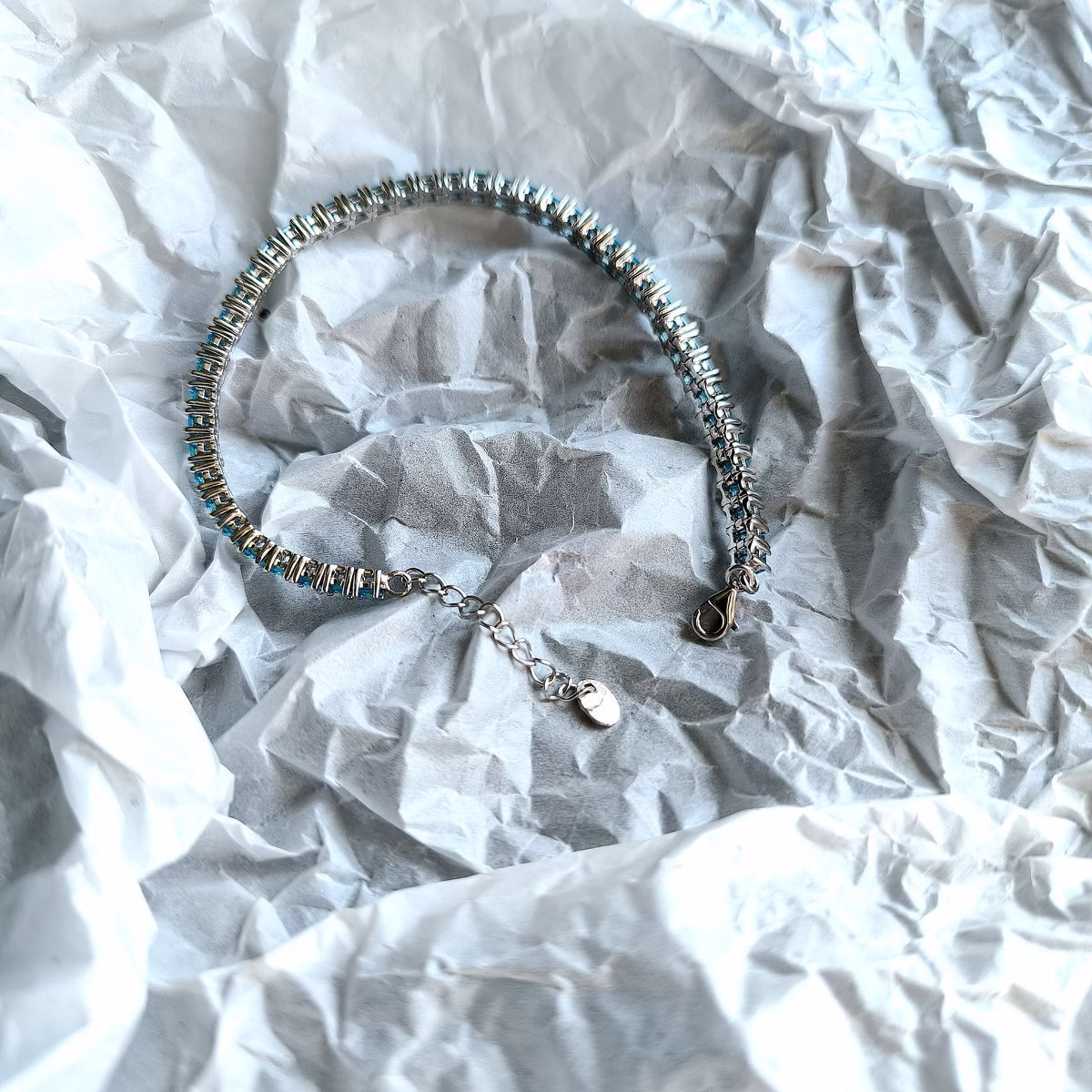 Серебряный браслет с фианитами