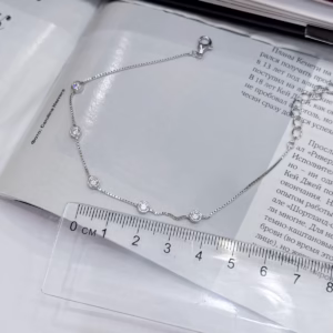 Серебряный браслет с фианитами