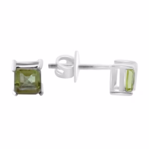 Серебряные серьги с султанитом 1.156ct