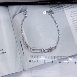 Серебряный браслет с фианитами