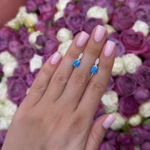 Серебряные серьги с опалом 0.864ct