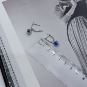 Серебряные серьги с опалом 0.98ct