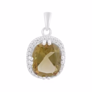 Серебряные серьги с султанитом 11.203ct