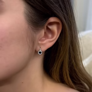 Серебряные серьги с фианитами