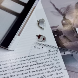 Серебряные серьги с емаллю
