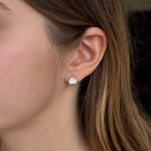 Серебряные серьги с фианитами