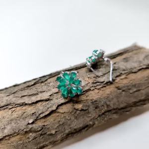 Серебряные серьги с агатом 6.8ct