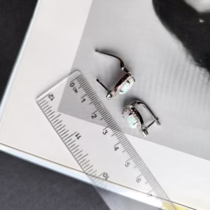 Серебряные серьги с опалом 2.633ct